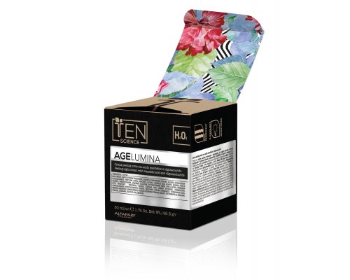 Night peeling cream Ten Science Age Lumina with mandelic acid and oligosaccharide, 50 ml