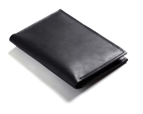 Gift set Long River: passport cover, belt, black (660147N)