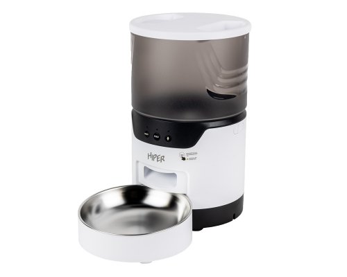 Кормушка умная Hiper Wi-Fi IoT Pet Feeder, 3000 мл, белый/черный RA-324985