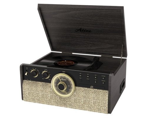 Vinyl record player Alive Audio Great Gatsby Dark Wood