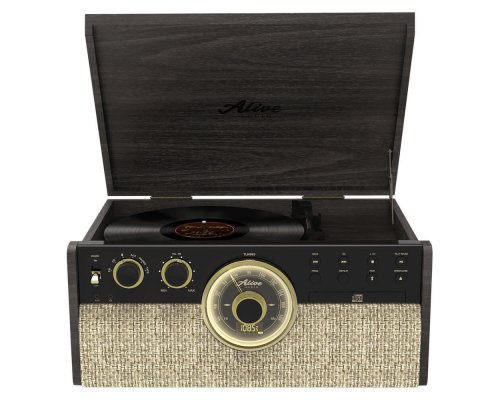 Vinyl record player Alive Audio Great Gatsby Dark Wood