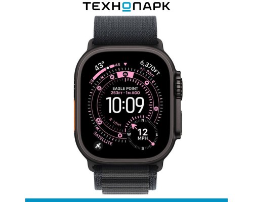Смарт-часы Apple Watch Ultra 3 49 мм Black, L ремешок чёрный Alpine