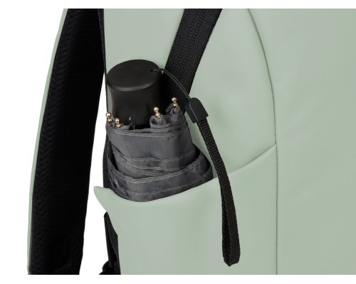 Backpack Voyager Sofit laptop made of eco‑leather, 34×14×44 cm, olive (935713)