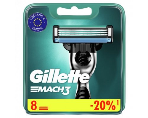 Кассеты сменные для бритвы Gillette Mach3 8 шт.