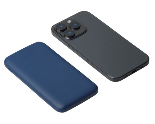 Набор из внешнего акуумулятора и универсального кабеля Evolt Reserve LED, 10000mAh, темно-синий