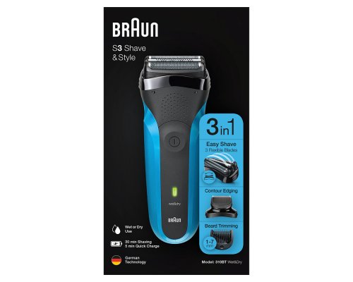 Электробритва Braun Series 3 Shave&Style 310bt + насадка-триммер и 5 гребней
