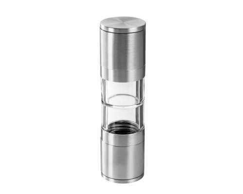 Mill double mechanical Eat&Bite Twin salt and pepper, silver/transparent (627016)
