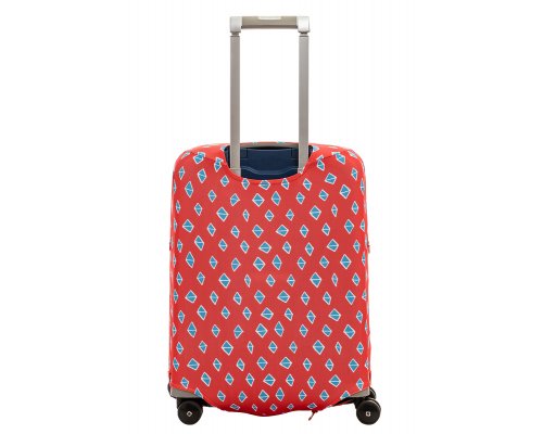 Cover for a suitcase Routemark Rhombus in red S (SP310)