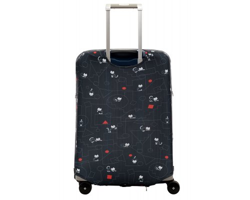 Чехол для чемодана Routemark Коты и порядок в черном M/L (SP500)