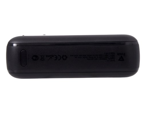 Battery external with integrated cable Evolt Liri, QC/PD, 10000 mAh, black (872917)