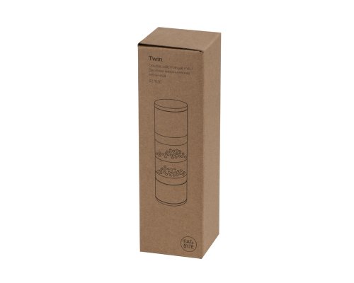 Mill double mechanical Eat&Bite Twin salt and pepper, silver/transparent (627016)