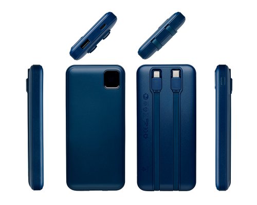 Battery external with built-in cables Evolt Frame, 10000mAh, dark blue (590170.72)