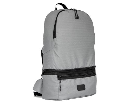 Backpack convertible Brand Charger Athletica water‑resistant with a waist bag, 45.5 x 29 x 13 cm, grey (833116)