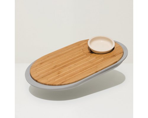 Snack set Berghoff Leo with cutting board-tray 2 items 39*23*2,5 cm 3950060