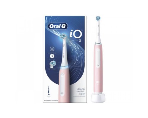 Щетка зубная электрическая Oral-B iO 3 Blush Pink + насадки Oral-B Ultimate Clean 4 шт