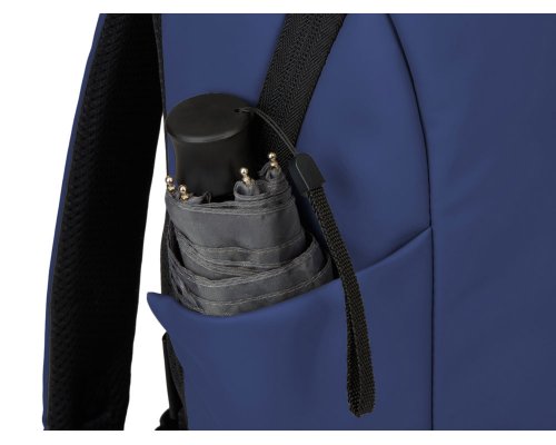 Backpack Voyager Sofit laptop made of eco‑leather, 34×14×44 cm, blue (935712)