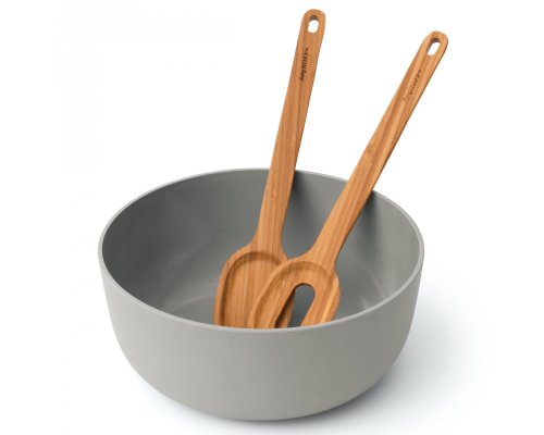 Salad bowl 24*10 cm with serving devices 30*6 cm Berghoff Leo 3950096