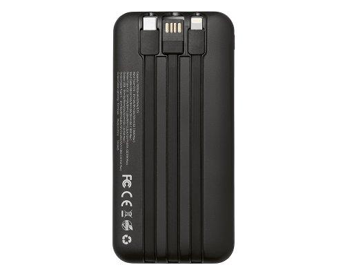 Gift set Lettertone Tesla with an A5 notepad, pen, and 10,000 mAh power bank, black