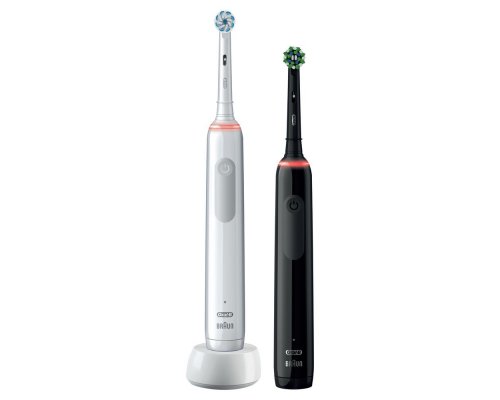 Набор электрических зубных щеток Oral-B Pro 3/D505.523.3H Black+White 2 шт