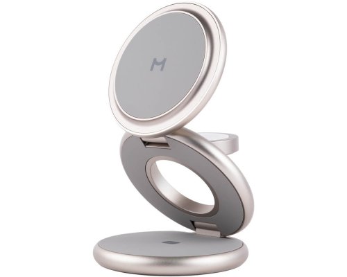 Устройство зарядное беспроводное Magssory Disc Signature Edition 3 в 1 Titan (WCH053t)