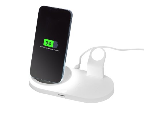 Станция зарядная складная с беспроводной зарядкой Evolt Flashport, 15 Вт, белый (591077)