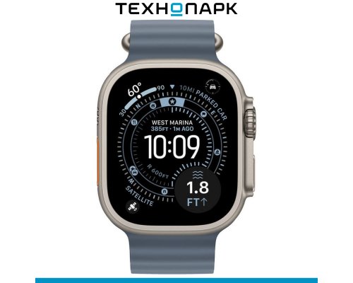 Смарт-часы Apple Watch Ultra 3 49 мм Natural, Ocean Band синий