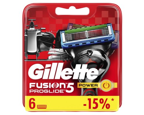 Кассеты сменные для бритвы Gillette Fusion5 ProGlide Power 6 шт.