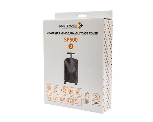 Чехол для чемодана Routemark Chrome in black S (SP500)