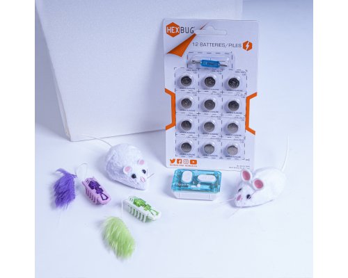 Set of interactive toys for cats Hexbug 4 pcs + batteries