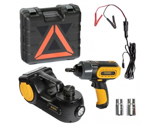 Electrohydraulic jack with electric wrench Denzel 51190