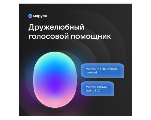 Колонка умная VK Капсула с голосовым помощником Марусей черный