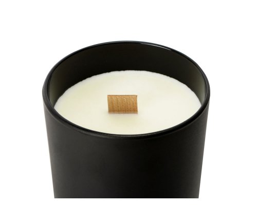 Soy scented candle in glass Kiana Niort, black