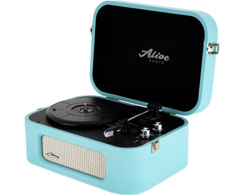 Vinyl record player Alive Audio Stories Turquoise STR-06-TS