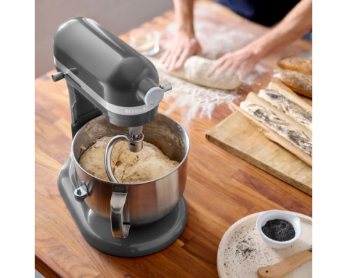 Миксер планетарный KitchenAid Artisan 5KSM70SHXEMS 6.6 л, серебряный медальон