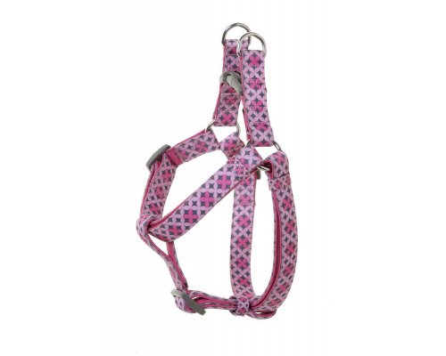Harness for dogs Doog Toto, pink with pattern, M, 45-75 cm (HARPBS-M)