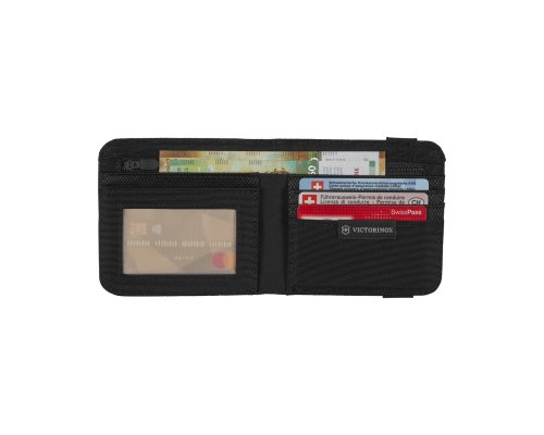 Бумажник Victorinox Ta 5.0 Bi-Fold Wallet с RFID защитой, нейлон, 11x1x10 см чёрный (610396)