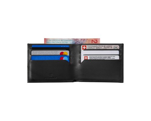 Портмоне Victorinox Altius Alox с защитой от сканирования RFID, натуральная кожа, 9x1x11 см, чёрное (611573)