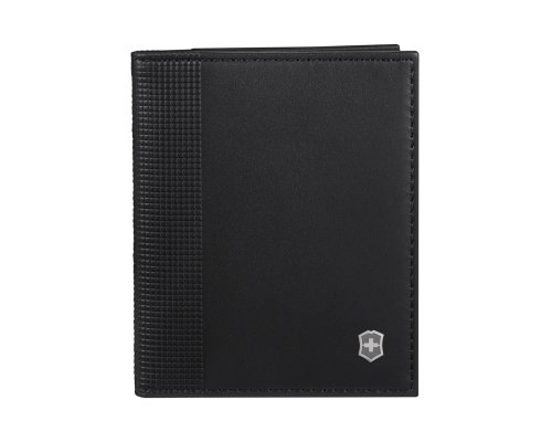 Визитница Victorinox Altius Alox с защитой от сканирования RFID, чёрная, натуральная кожа, 9x1x10 см (611578)