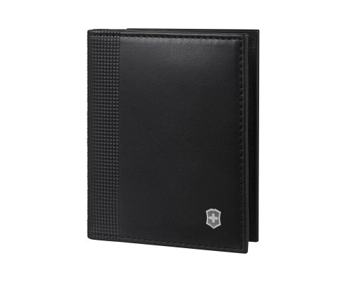 Визитница Victorinox Altius Alox с защитой от сканирования RFID, чёрная, натуральная кожа, 9x1x10 см (611578)