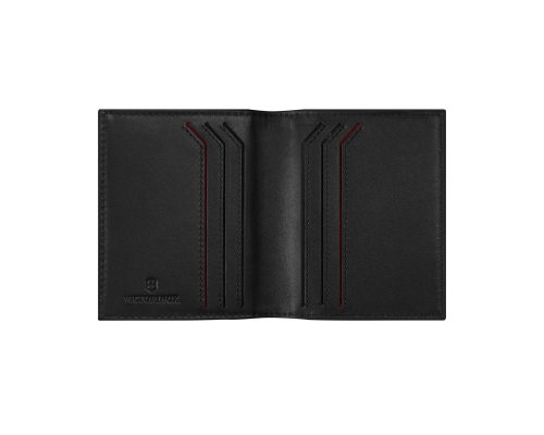 Визитница Victorinox Altius Alox с защитой от сканирования RFID, чёрная, натуральная кожа, 9x1x10 см (611578)