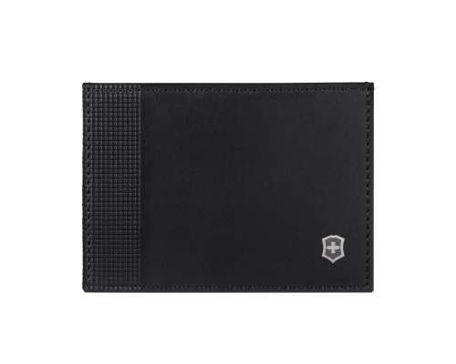Визитница Victorinox Altius Alox с защитой от сканирования RFID, натуральная кожа, 8x1x10 см, чёрная (611580)
