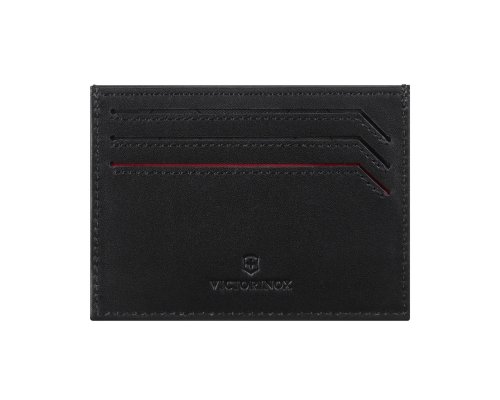 Визитница Victorinox Altius Alox с защитой от сканирования RFID, натуральная кожа, 8x1x10 см, чёрная (611580)