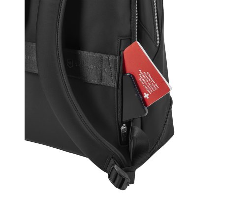 Рюкзак женский Victorinox Victoria Signature Deluxe Backpack, 32x18x39 см, нейлон/кожа, черный (612201)