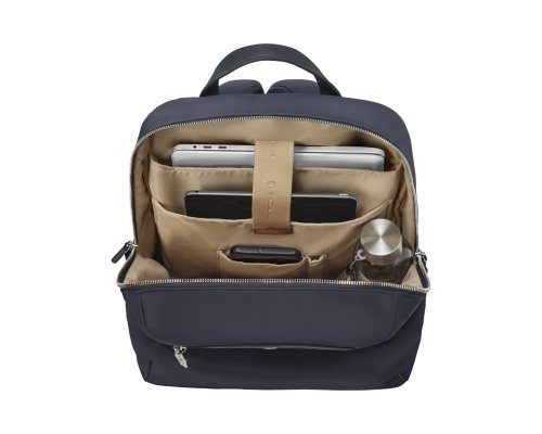 Рюкзак Victorinox Victoria Signature Compact Backpack, 30x16x38 см, нейлон/кожа, синий (612204)