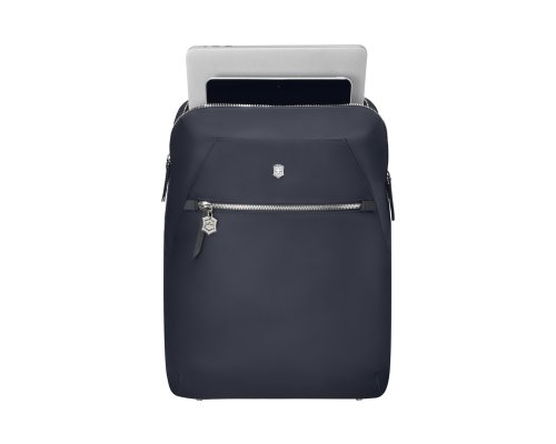 Рюкзак Victorinox Victoria Signature Compact Backpack, 30x16x38 см, нейлон/кожа, синий (612204)