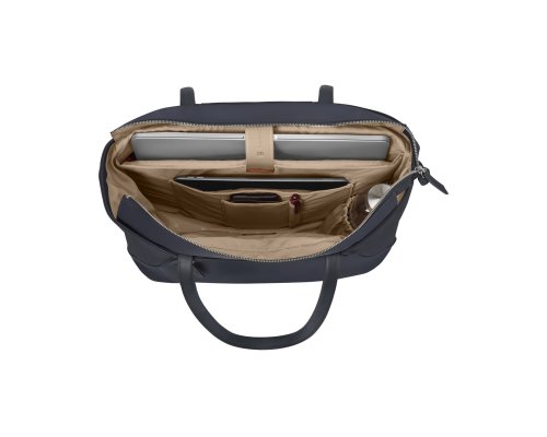 Сумка женская Victorinox Victoria Signature Tote, 51x15x30 см, нейлон/кожа, синяя (612206)