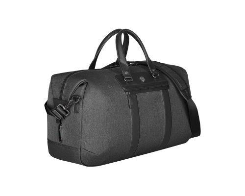 Travel bag Victorinox Architecture Urban 2 Weekender, polyester/leather, 24x56x30 cm, 45 L, grey (612667)