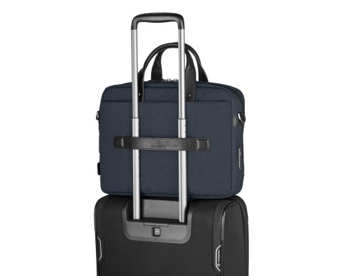 Портфель Victorinox Architecture Urban2 15'', 42x13x31 см, полиэстер/кожа, синий (612671)