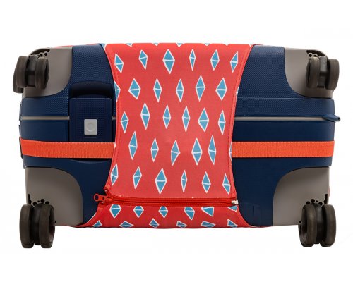 Cover for a suitcase Routemark Rhombus in red S (SP310)