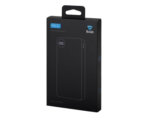 Аккумулятор внешний с дисплеем Evolt Mild, 10 000 mAh, красный (591231)
